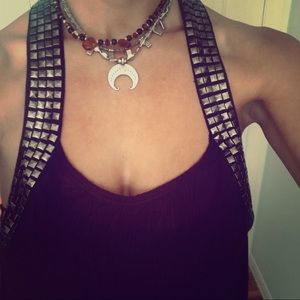 Free people studded maroon dress